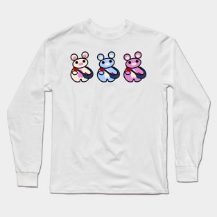 Three Chibis (Bag O'Hearts) Long Sleeve T-Shirt